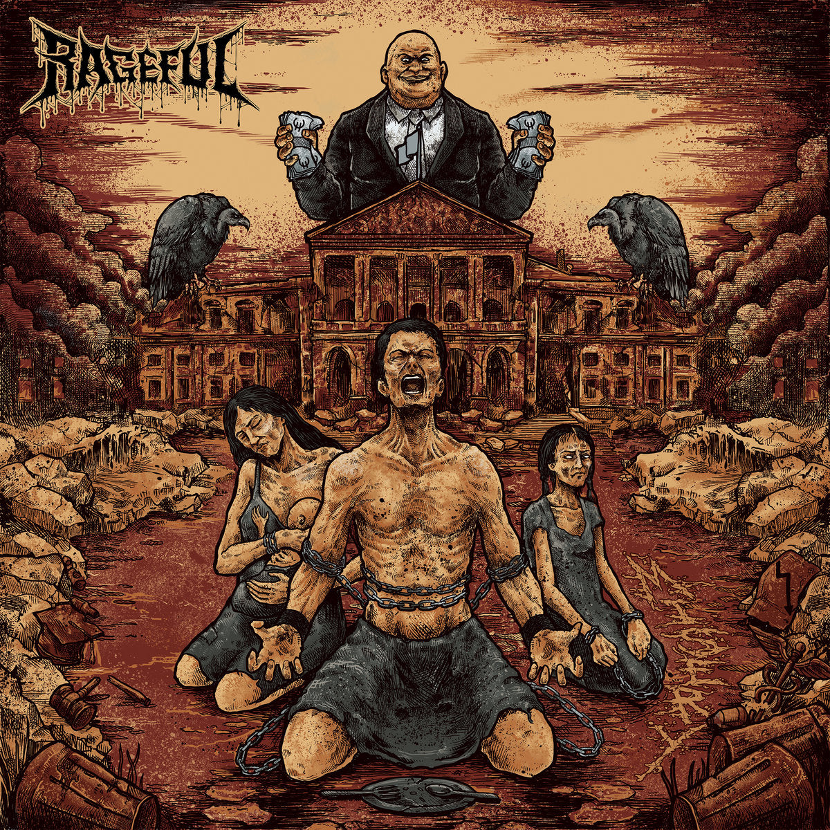 RAGEFUL / RUTTENSKALLE ‎- Misery | Disgorged Exsanguination CD